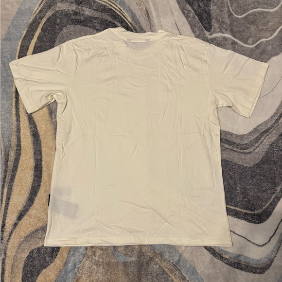 Palm Angels Spellout Neck Logo White T-Shirt Size Large - Picture 3 of 3
